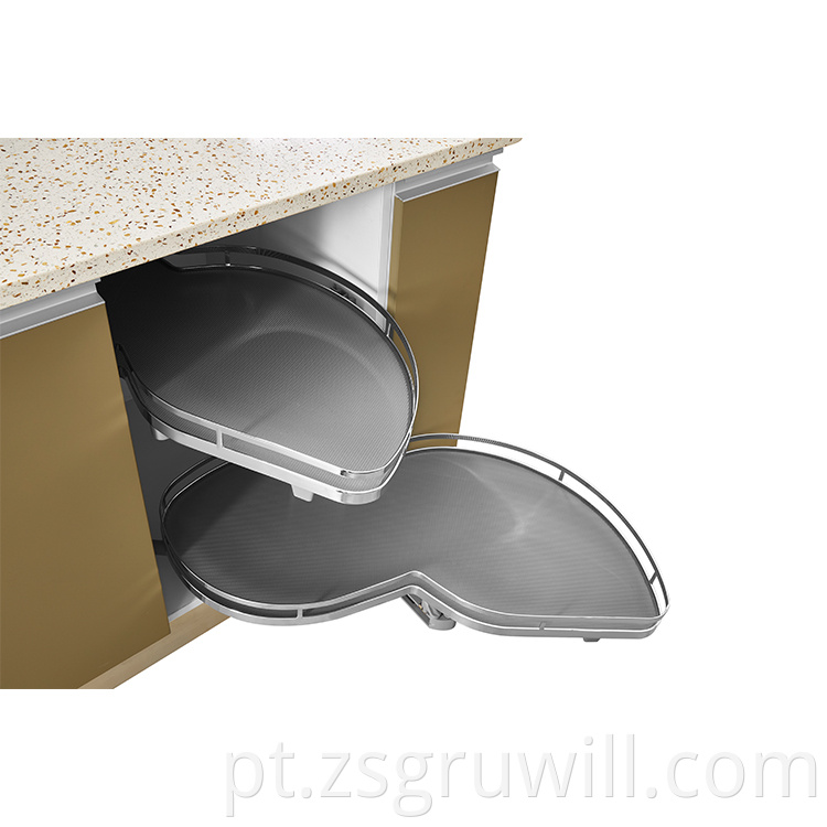 Custom Simply 2 Tier Cabinet Shelf Rotation Rack Swing Corner 360 Circle Magic Corner Kitchen Cabinet Accessories Magic Corner5